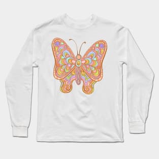 Rainbow vintage butterfly Long Sleeve T-Shirt